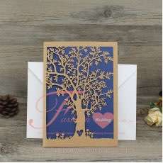 Gold Laser Cut Tree Wedding Invitation Online Australia